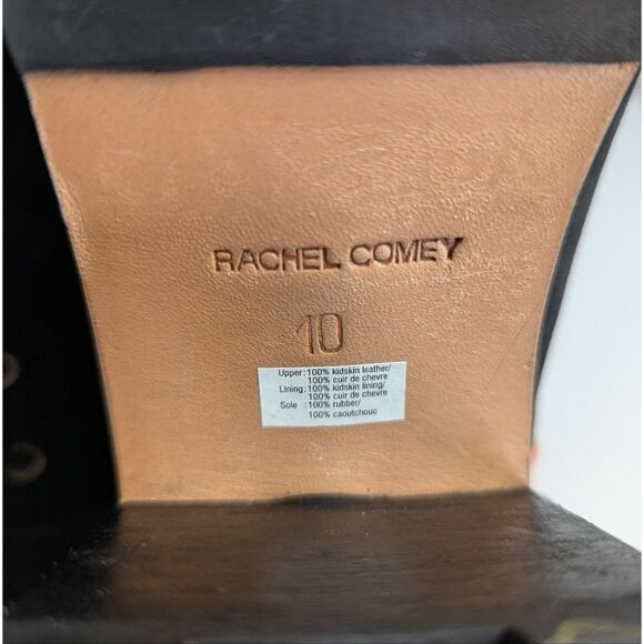 Rachel Comey Rollick Black Suede Lace-Up Combat Block Heel Boots Womens 10 - Picture 8 of 10